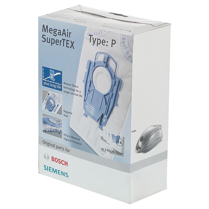 پاکت جاروبرقی سوپرتکس مدل P4051-M مناسب جاروبرقی های بوش و زیمنس Type P بسته 4 عددی